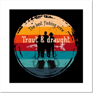 Trout and draught fly fishing crew vintage Posters and Art